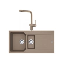 Franke Urban Ubg 651-100 Oyster Granit Evye Active Plus Doccia 2.0 Batarya Set Oyster