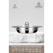 Saphire 24 Cm Cam Kapak Basık Tencere