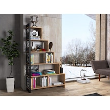 Bessonshome Wood'N Love Silva Metal Merdiven Kitaplık - Atlantik Çam / Siyah