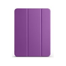 Apple İle Uyumlu İpad Pro 11 2024 Smart Cover Kalem Bölmeli Standlı 1-1 Kılıf Mor