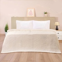 Soft Fleur Çift Kişilik Yatak Örtüsü - Beyaz - 210x240 Cm Çok Renkli