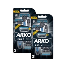 Arko Men Pro 3 Bıçaklı Erkek Tıraş Bıçağı 2 x 3'lü