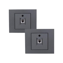 2 Adet Ovivo Grano Füme Numeris Telefon Prizi Çerçeve Dahildir Tem