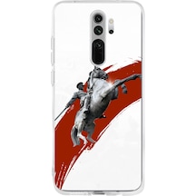 Redmi Note 8 Pro Uyumlu Şaha Kalkmış At Detaylı Atatürk Baskılı Silikon Kılıf Renkli