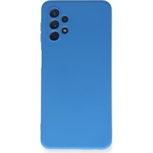 Newface Samsung Uyumlu Galaxy A52 Kılıf Nano İçi Kadife Silikon - Mavi Mavi