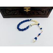 Ahmet Özdemir Usta İmzalı Eski Mavi Beyaz Bilardo Topu 9,5 X 13