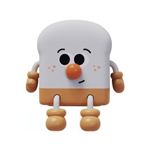 Soulader Sevimli Tost Şeklinde Bebek Odası Aydınlatma Ürünü Gece Lambası Beyaz