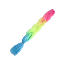 Afrika Örgülük Ombreli Sentetik 100 Gr. / Fuşya / Neon Sarı / Açık Mavi - Mydr-462956 Çok Renkli