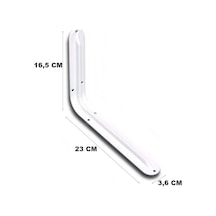 Beşel Raf Altı Konsol L Demiri Ayağı Beyaz 16.5 X 23 CM 2 Adet + Vida (BA303)