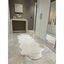 Ultra Soft Krem Yumuşak Dokulu Peluş Halı Çift Kafa Post