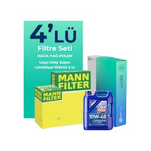 Mann Renault Megane 2 1.4 Benzinli Filtre Bakım Seti Liqui Moly Motor Yağlı (2002-2010) 4 Lü -