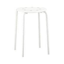 Tabure,Beyaz IKEA Genişlik 40Cm Beyaz Renk Yuvarlak Tabure