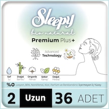 Sleepy Bio Natural Premium Plus Mega Uzun Ped 36 Adet Tek Ebat