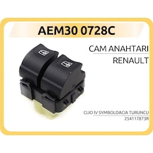 Aem Cam Anahtarı Renault Clıo Iv Symbol Dacıa Turuncu Aem30 0728c 2541 178 73r