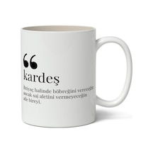 Kardeş Kelime Anlamı Baskılı Kupa Bardak Baskılı Kahve Kupa Bardak