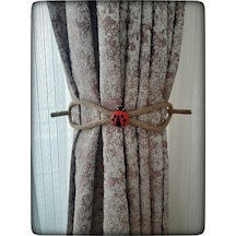 6 Adet Braçol Kanat Perde Tokası Tül Perde Tutucu Perde Süs Uğur Böceği İle Uğur Gelsin Çok Renkli