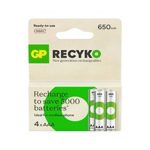 Gp Recyko 650 Serisi 650 Mah Nimh Aaa İnce Kalem Boy 4'lü Şarjlı Pil
