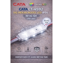 Ct-4592 100adet 12v Modul Led Beyaz Işık 2 Watt Kristal Mercekli Led Modul 100 Adet Beyaz