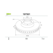 Valeo 197501 Fren Diski On 402062212r 402063149r 402066839r 2 Adettir