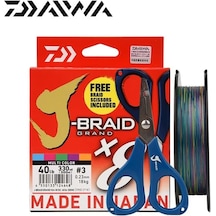 Daiwa Jbraid 8b 300 M Multicolor İp Misina + Makas  - 0,1