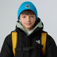 The North Face Logo Box Cuffed Çocuk Mavi Bere Nf0a8cgufop1 Mavi