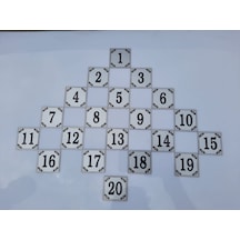 Kapı Numarası No 1'Den 20 Ye 4X4 Cm Postakutusu Dolap
