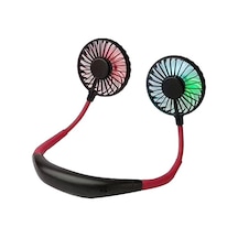 Çift Soğutmalı Taşınabilir Usb Şarjlı Boyun Fanı 7643 Siyah
