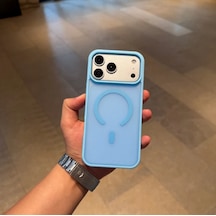 Apple iPhone Uyumlu Renkli Şeffaf Kılıf Mavi Apple iPhone 17