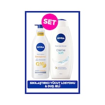 Creme Soft Kremsi Dokunuş Duş Jeli 750ml Ve Q10 Sıkılaştırıcı Nemlendrici Vücut Bakım Losyonu 400ml