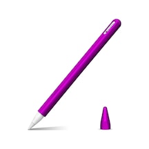Apple Pencil Pro İçin Uyumlu Koruyucu Esnek Silikon Kılıf Kalem Değildir Mor