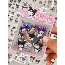 Sanrio Karakter Kuromi 25 Yaprak 160 Adet Pet Sticker Set Pembe Paket/su Geçirmez/etiket/çıkart 1