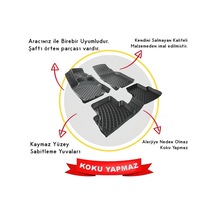 Rizline Audi A3 2021 Ve Sonrası Paspas Siyah 3D Havuzlu Tam Uyuml
