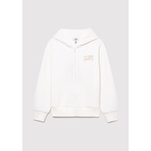 Mavi - Mavi Logo Baskılı Kapüşonlu Beyaz Sweatshirt 7s10051-70057 Beyaz