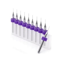 Koodmax 10 Adet 3D Yazıcı Micro Cnc Matkap Ucu Çelik Set Karbür 1.0MM