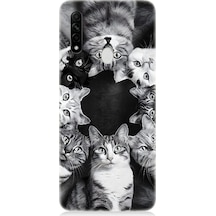 Oppo A31 Uyumlu Kedi Ve Uzay Desenli Silikon Kılıf