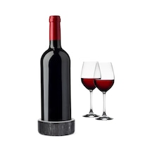 Black Marble Wine Stand, 5 X 5 X 2 İnç Çok Renkli