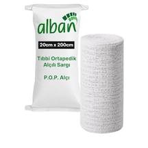 Alçılı Sargı Bezi 20 Cm X 2 M Ortopedik Medikal Alçı Bandaj Pop Plaster Of Paris