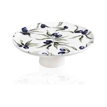 The Mia Olivos Ayaklı Servis Tabağı 10x30 Cm Ovs0010 Çok Renkli