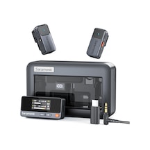 Saramonic Air Wirelss Yaka Mikrofonu Cep Telefonu 2 Verici, 1 Usb-c Alıcı, Şarj Yuvası , 48h Pil, Apple Uyumlu iPhone İçin Mini Klipsli Mikrofon - Android Youtube, Tiktok, Vlog, Canlı Yayın, Röportaj