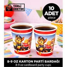 Paw Patrol Chase Temalı Karton Bardak - Doğum Günü Parti Malzemeleri 10 Adet Diğer