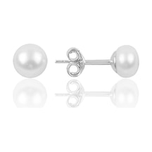 Gümüş 6 Mm Inci Taşlı Küpe