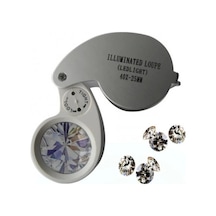 Nikula-mini 40x25mm Takı Büyüteç, Cep Büyüteç, Teftiş, Elmas Pullar, Madeni Kontrol Lup Mg21011 Lisinya Gri