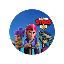 Yenilebilir Yuvarlak Pasta Resim Baskısı 20 Cm Şekerli Kağıt Brawl Stars Temalı 146