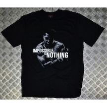 Stoned&Fame Muhammet Ali Baskılı Unisex %100 Pamuk Siyah T-shirt SIYAH Siyah