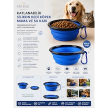 Katlanabilir Silikon Kedi Köpek Mama Ve Su Kabı Taşınabilir Seyahat Evcil Hayvan Kabı