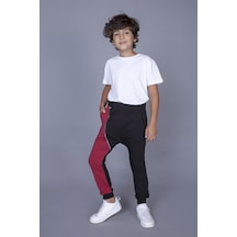 Toontoy Kids Toontoy Erkek Çocuk Şalvar Tipi Fermuar Detaylı Eşofman Alt Bordo