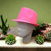 pembe fötr şapka unisex model 58 cm
