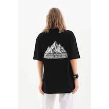 Kadın Salaş Stil Siyah Nihilist Penguen Temalı Oversize Bisiklet