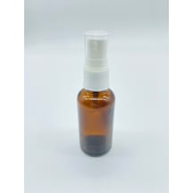 Şişe Dükkanı Sprey Kapaklı Cam Amber Şişe Beyaz 10 x 30 ML