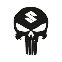 Suzuki Kuru Kafa Punisher Araba Sticker Yapıştırma